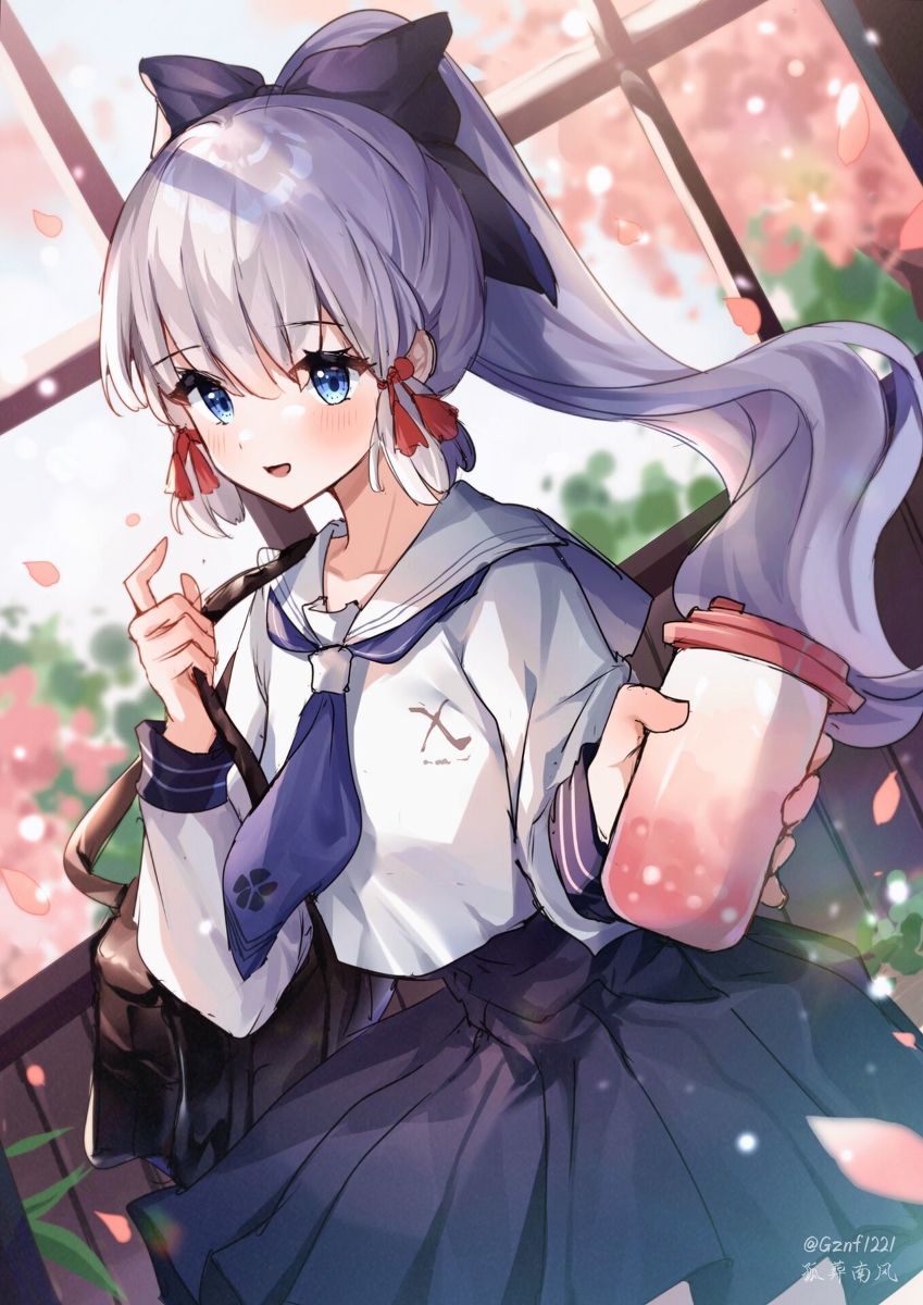 This is a pixiv picture whose title is 神里绫华.