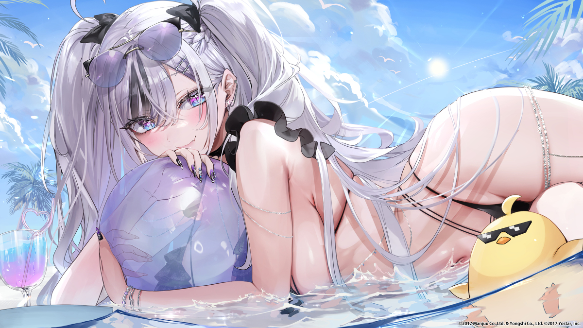 This is a pixiv picture whose title is エルベとプライベートビーチ.