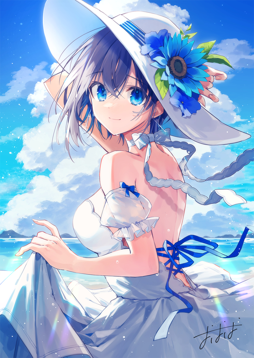 This is a pixiv picture whose title is 夏が待ち遠しいね.