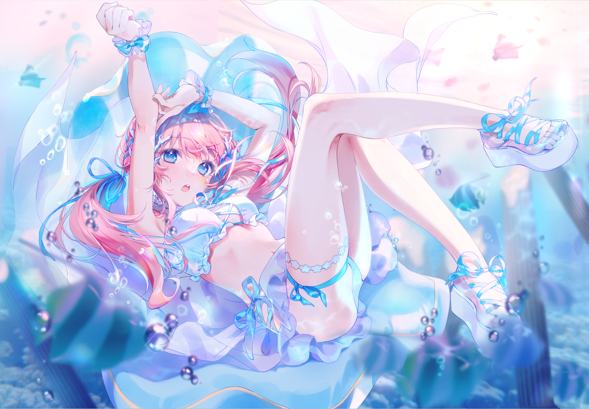 This is a pixiv picture whose title is 【仕事絵】水着くゆり.