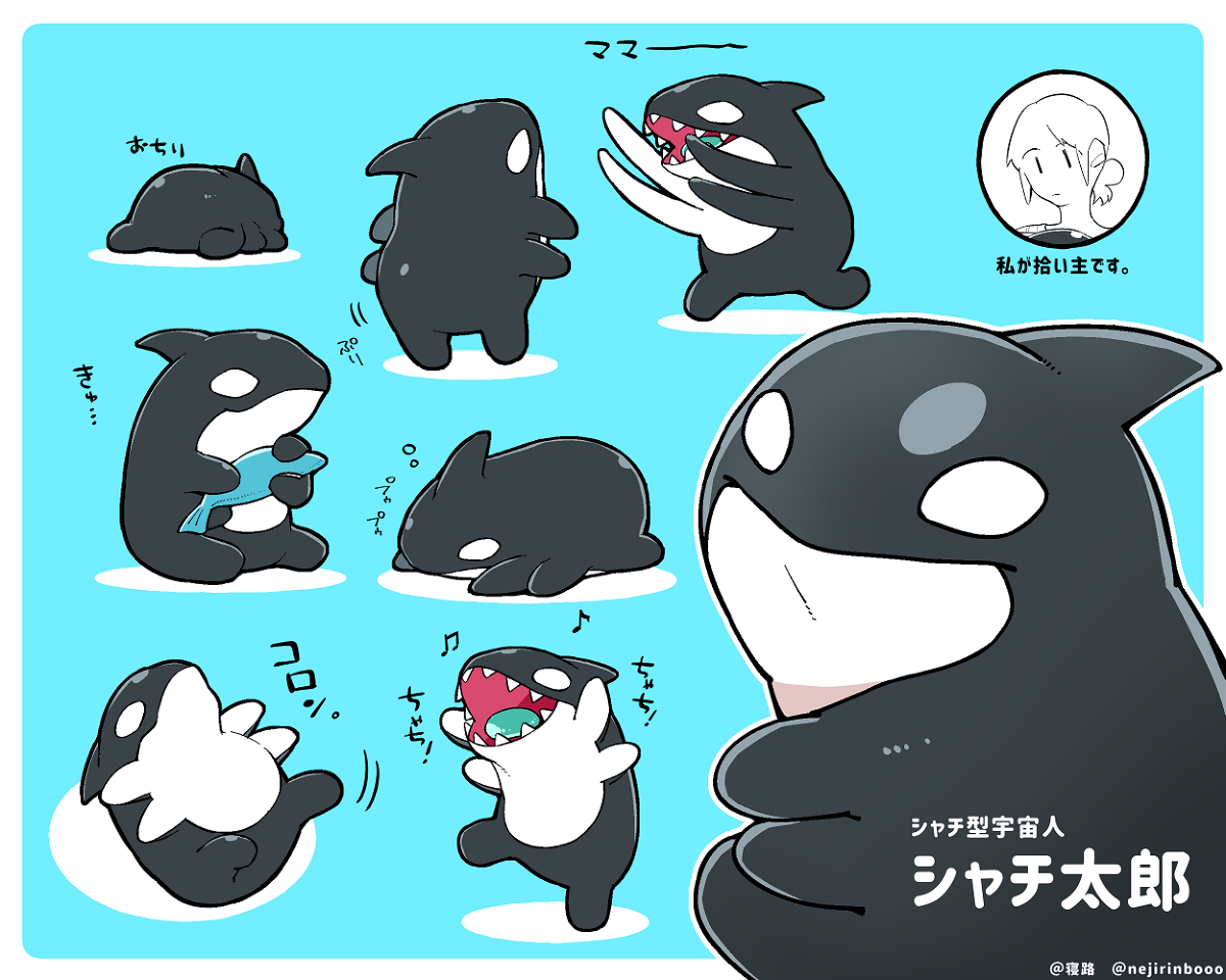This is a pixiv picture whose title is シャチ型宇宙人「シャチ太郎」.