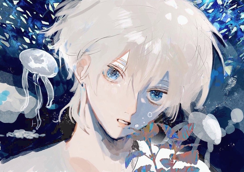 This is a pixiv picture whose title is クラゲくん.