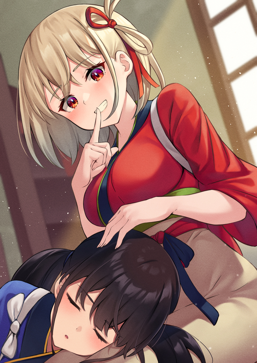 This is a pixiv picture whose title is 疲れて寝ちゃったみたい…！.
