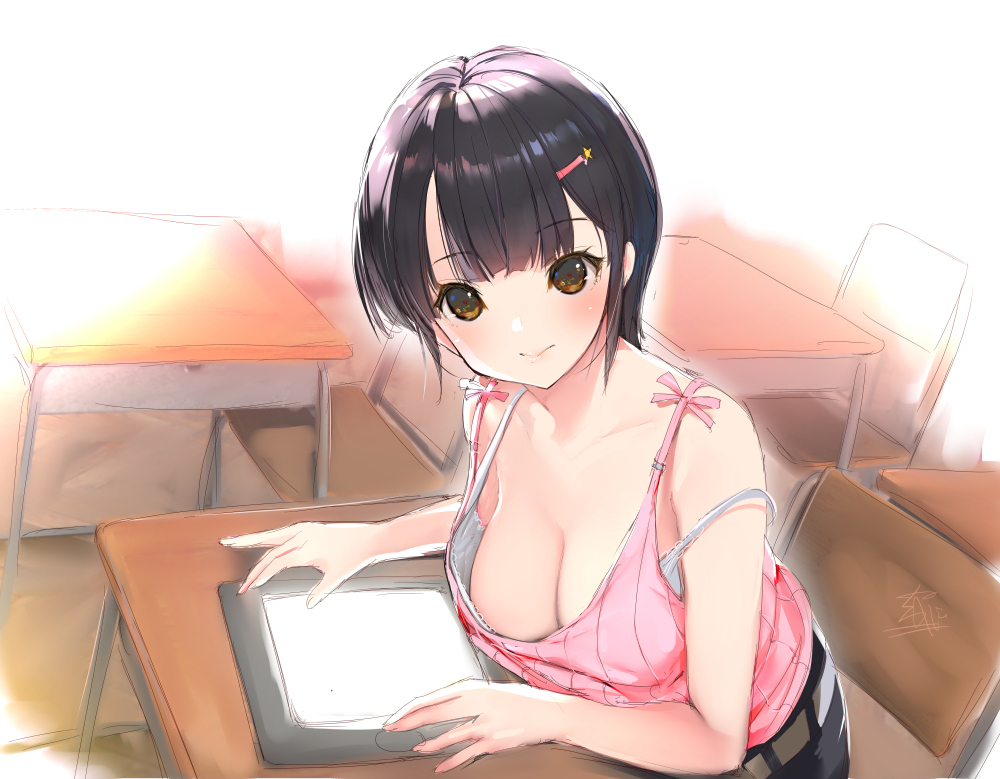 This is a pixiv picture whose title is 楽しすぎるタブレット授業.