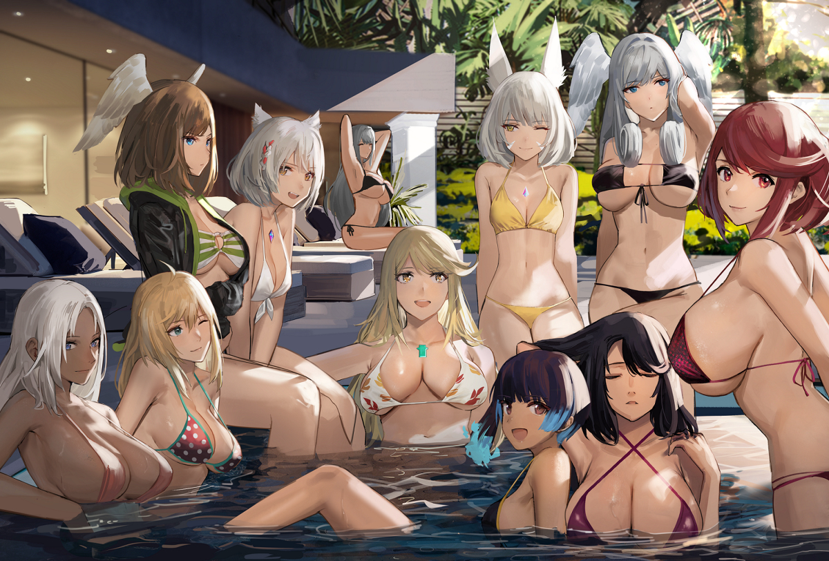 This is a pixiv picture whose title is Xenoblade Summer.