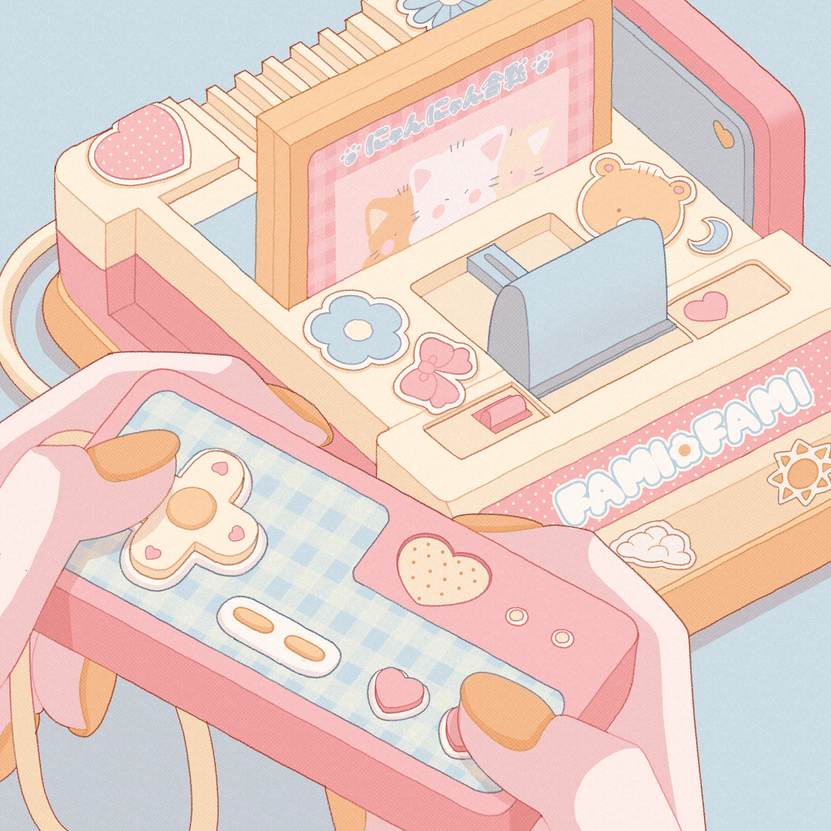 This is a pixiv picture whose title is 🎮🌈💕.