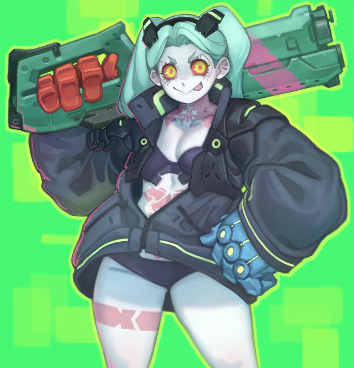 This is a pixiv picture whose title is Cyberpunk Edgerunners Rebecca.