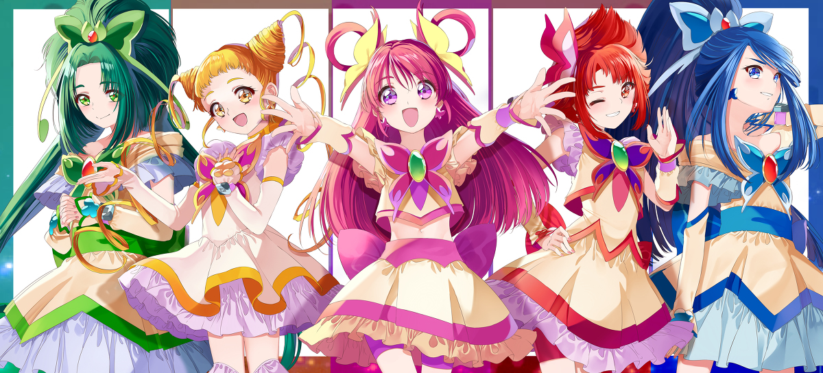 This is a pixiv picture whose title is プリキュア5変身前・変身後.