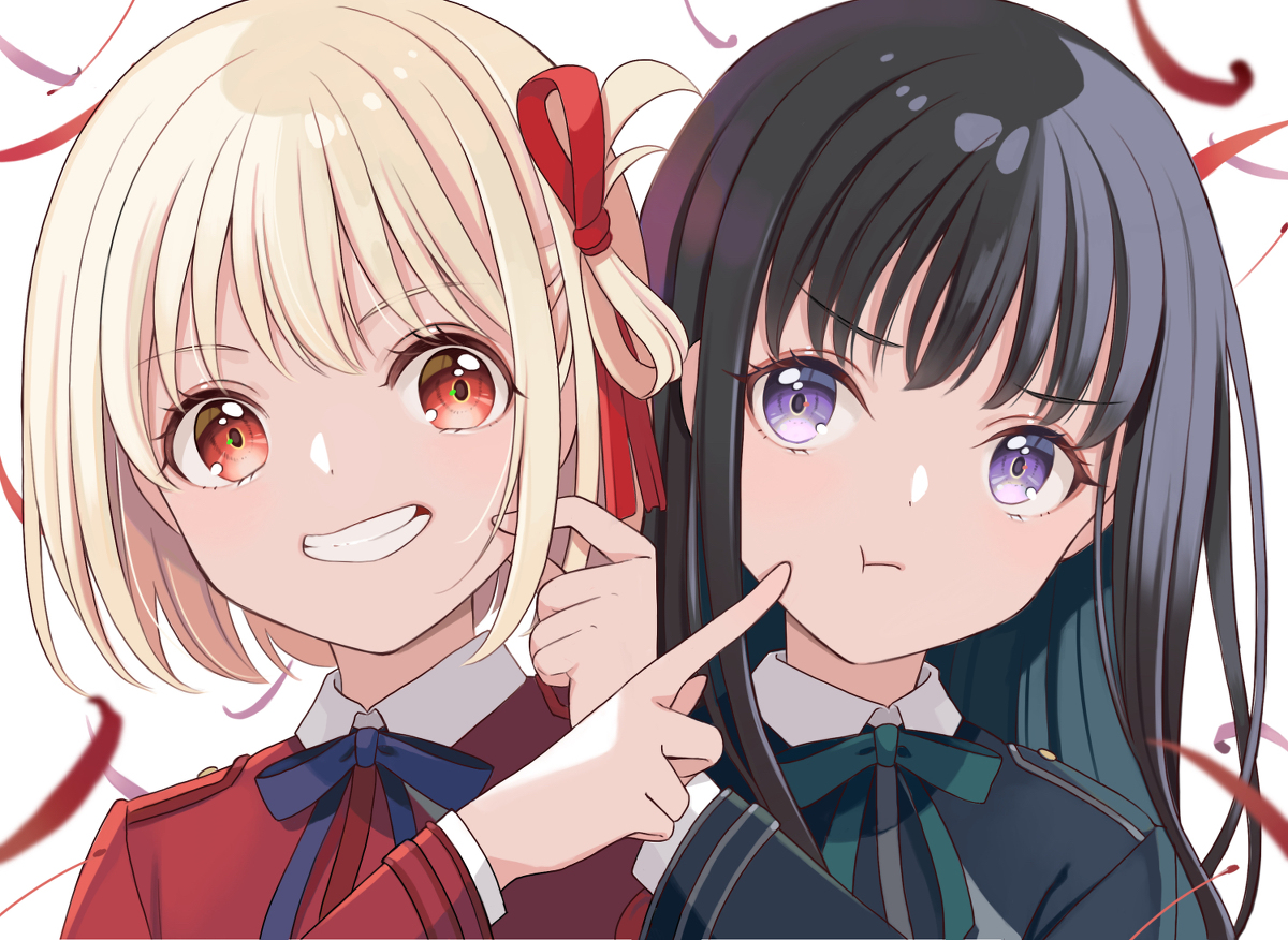 This is a pixiv picture whose title is リコリコ.