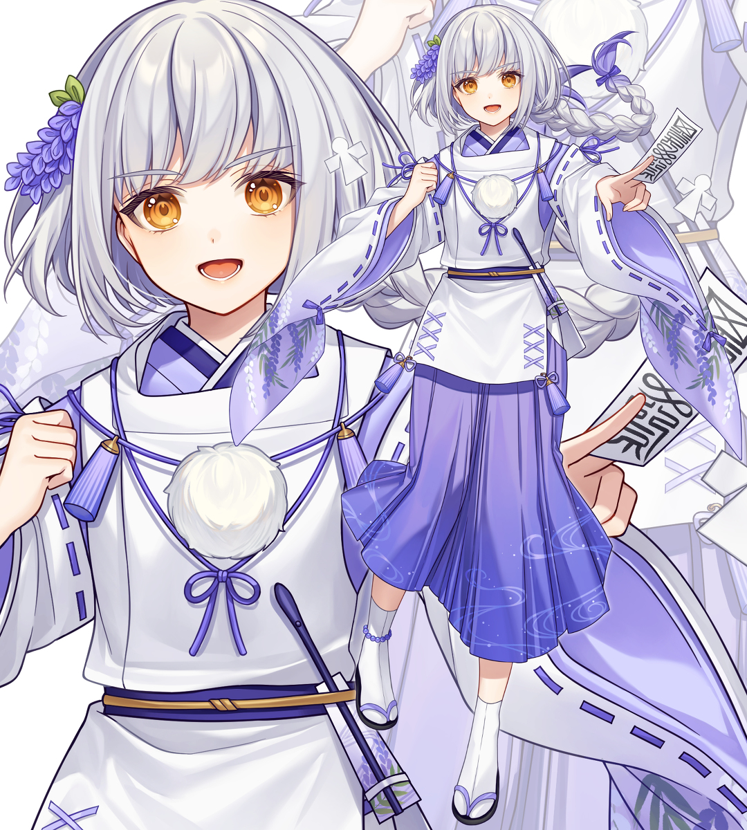 This is a pixiv picture whose title is Vライバー「藤白澪」.