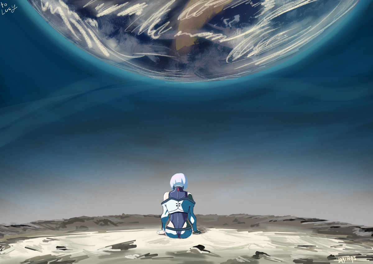 This is a pixiv picture whose title is To the moon of Lucy.