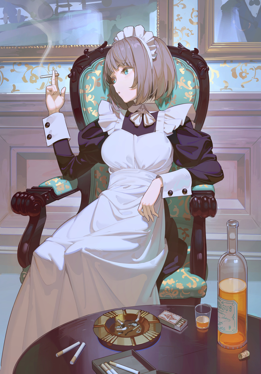This is a pixiv picture whose title is 御主人様が家にいないとき.