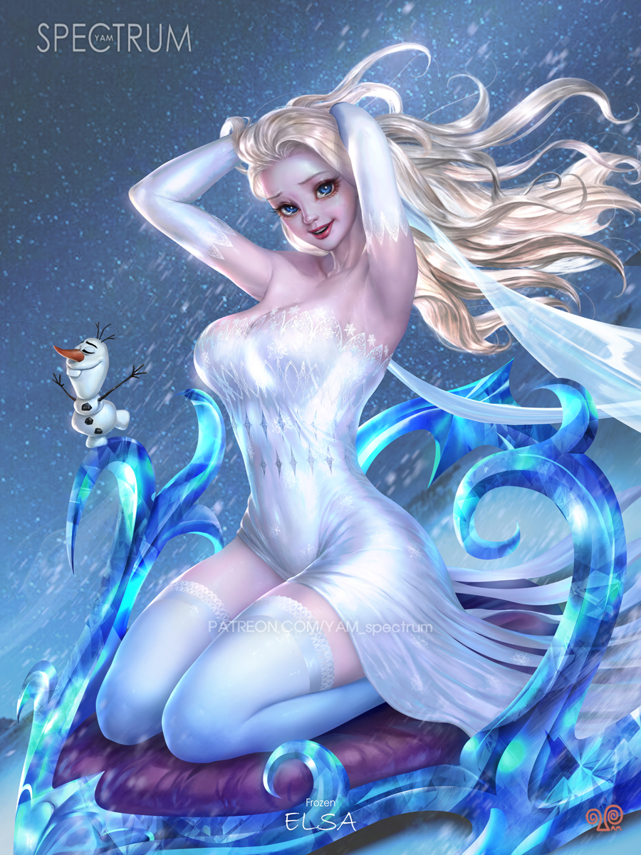 This is a pixiv picture whose title is ELSA  Frozen.