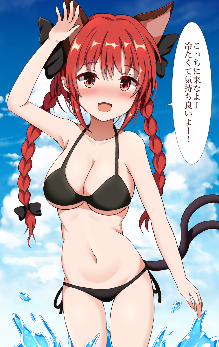 This is a pixiv picture whose title is 黒猫は海の夢を見ない.