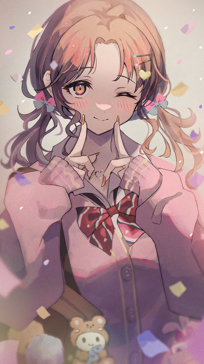 This is a pixiv picture whose title is ギャル雛菜💘.