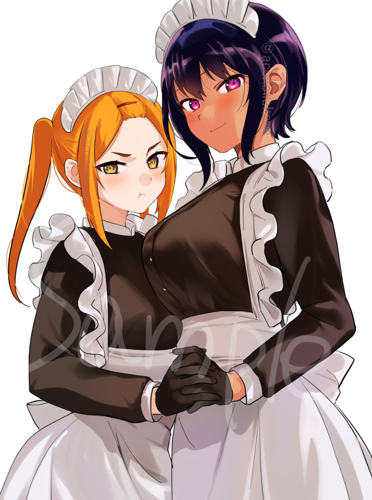 This is a pixiv picture whose title is おそろいメイド.