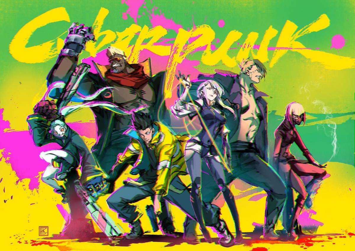 This is a pixiv picture whose title is 【cyberpunk edgerunners】.