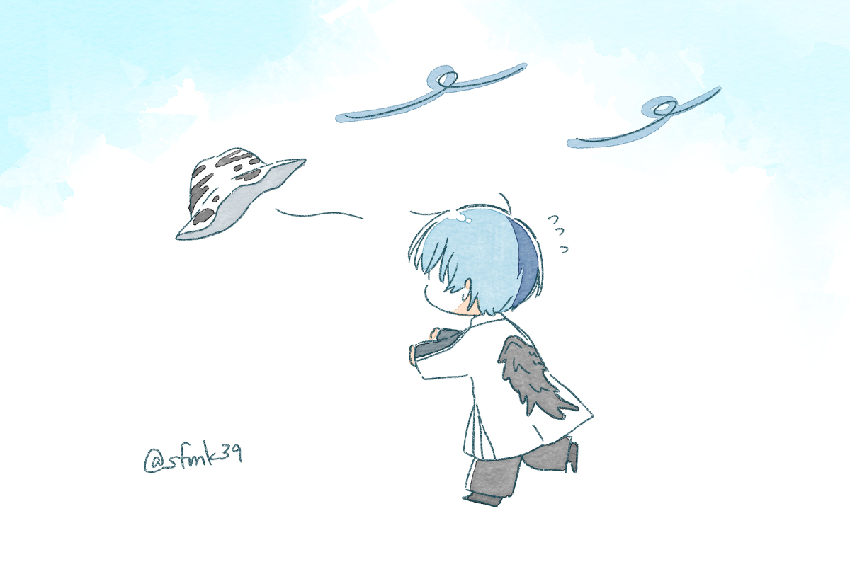 This is a pixiv picture whose title is かぜがつよいひ.