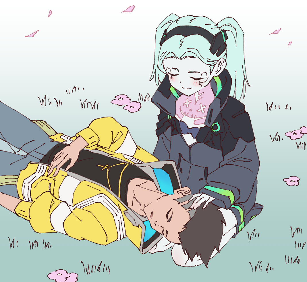 This is a pixiv picture whose title is Edgerunnersログ.