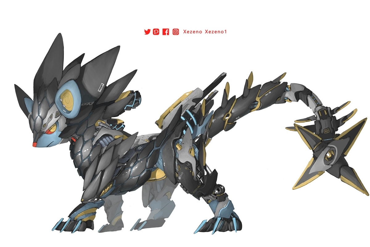 This is a pixiv picture whose title is Mecha luxray.