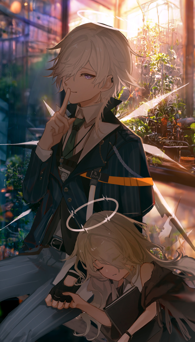 This is a pixiv picture whose title is 「起こさないようお静かに、ドクター」.