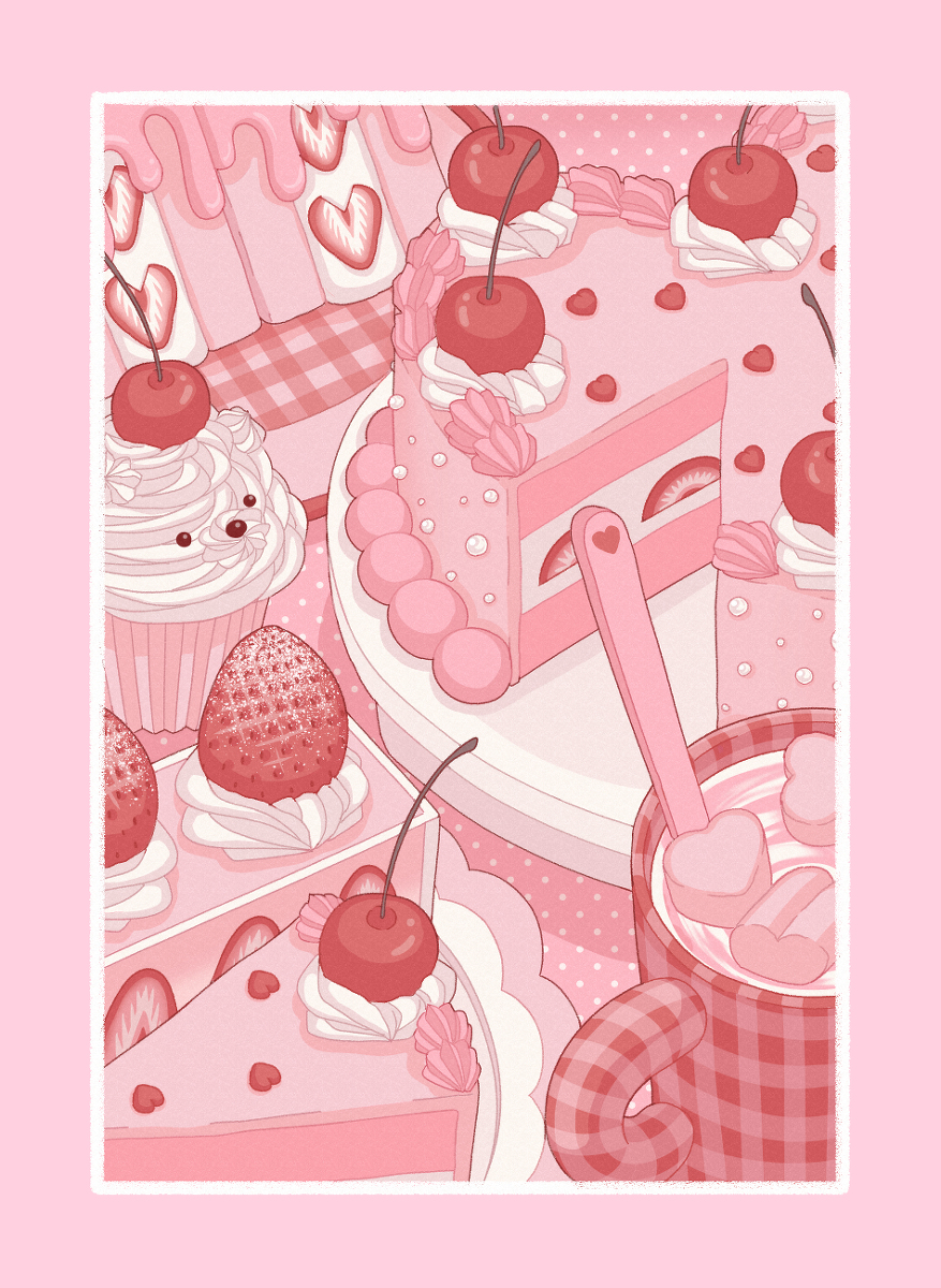 This is a pixiv picture whose title is 🍰🍓💕🍒.