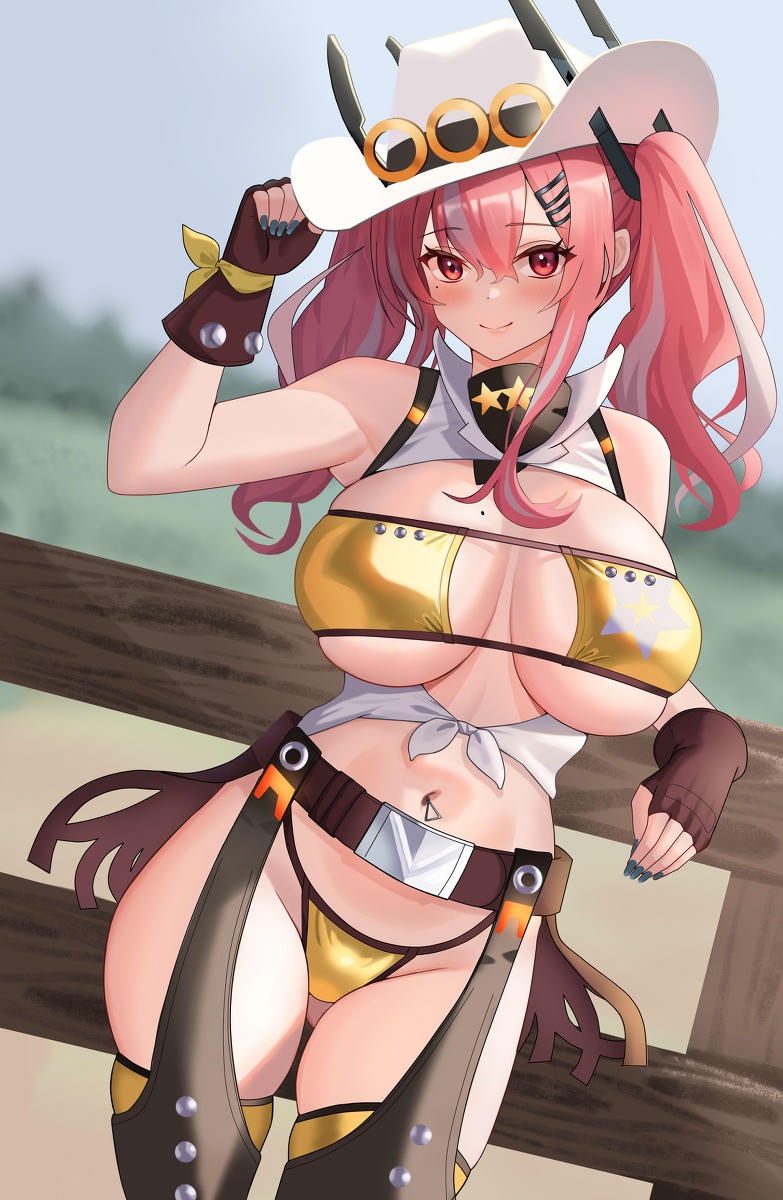 This is a pixiv picture whose title is cowgirlブレマートン.
