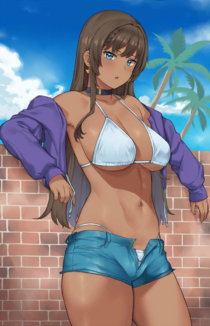 This is a pixiv picture whose title is 褐色.