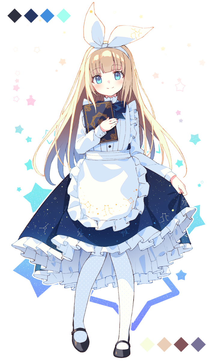 This is a pixiv picture whose title is 星空ドレス.