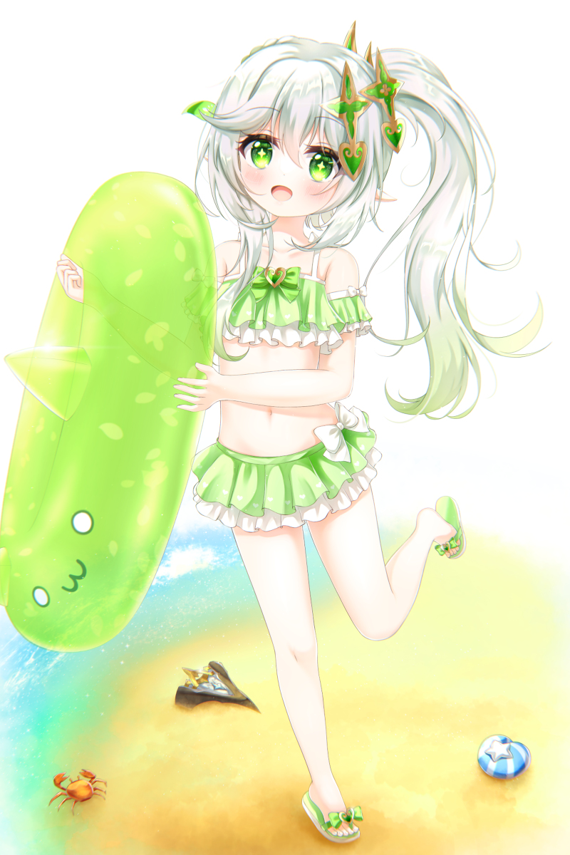 This is a pixiv picture whose title is 水着ナヒーダちゃん💚.