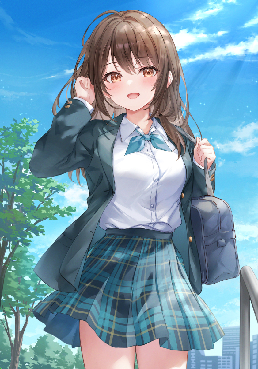This is a pixiv picture whose title is 見知らぬＪＫ.