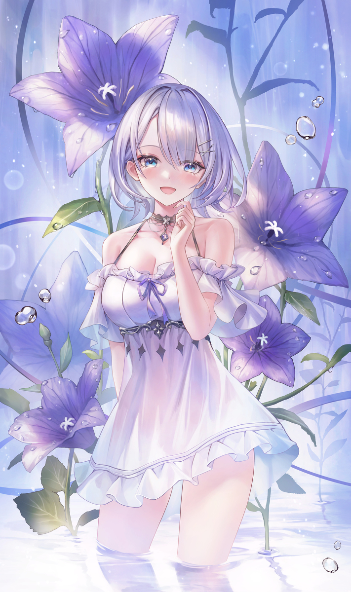 This is a pixiv picture whose title is 20220926 透明なキミと桔梗.