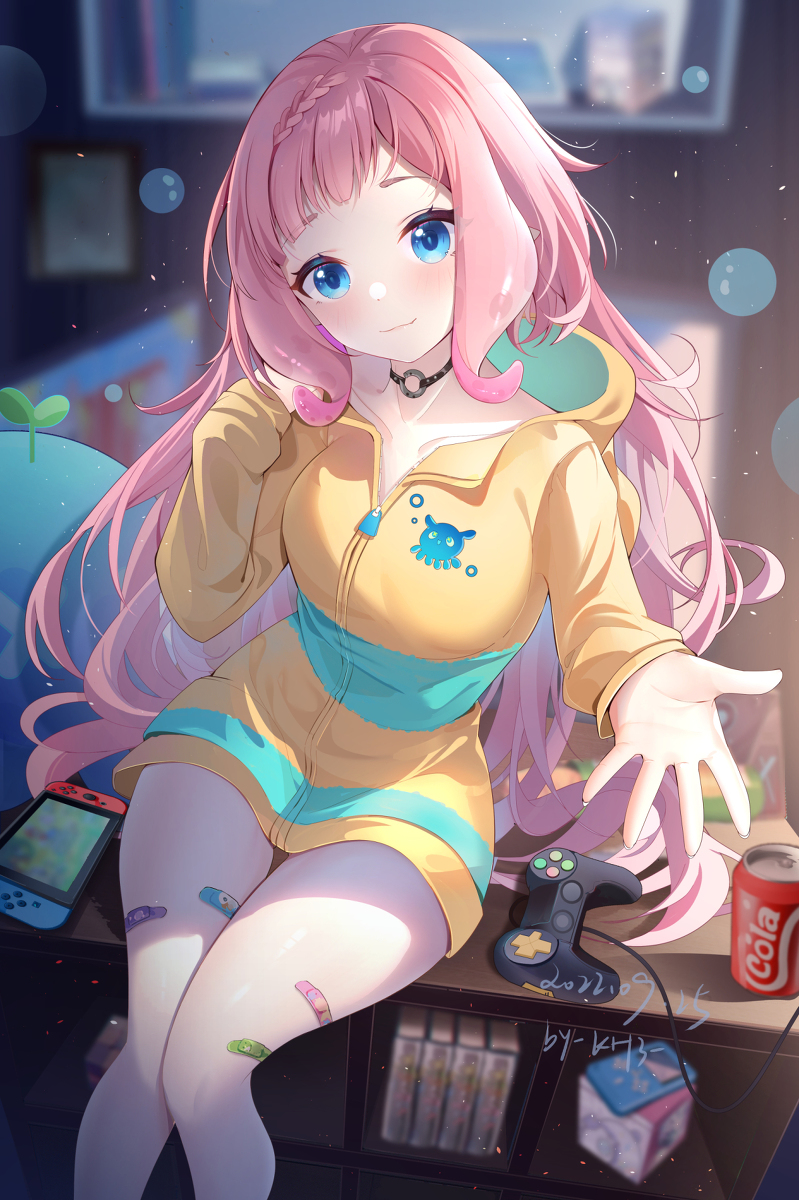 This is a pixiv picture whose title is 更新~稿子.