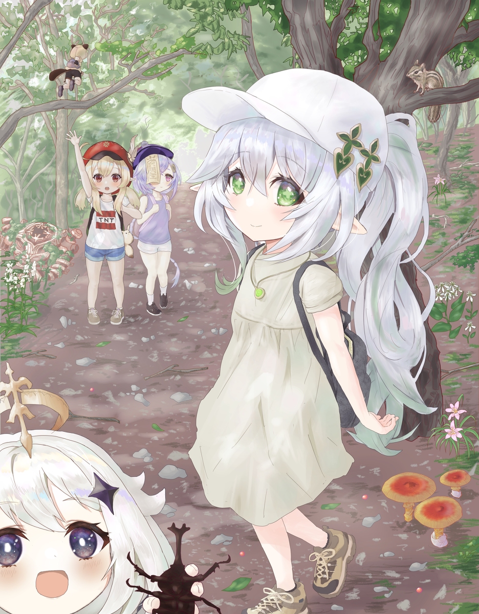 This is a pixiv picture whose title is 原神小学校の野外授業.