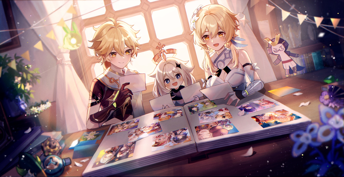 This is a pixiv picture whose title is 原神2周年おめでとうございます！！！.