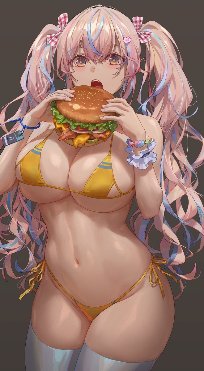This is a pixiv picture whose title is Hamburger.