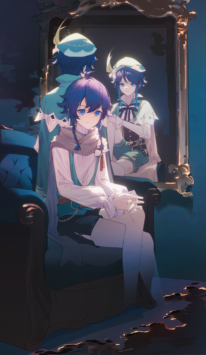 This is a pixiv picture whose title is 視覚迷路.