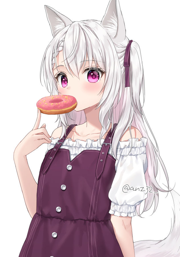This is a pixiv picture whose title is 白きつねさん.