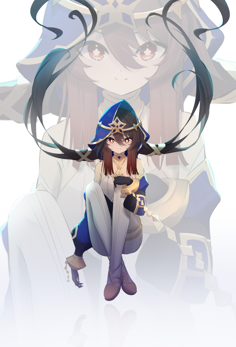 This is a pixiv picture whose title is 日绘，HuTao&Layla.