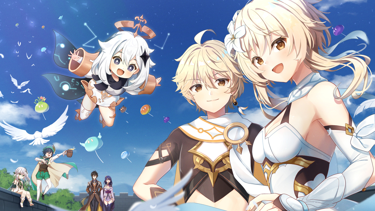 This is a pixiv picture whose title is 原神２周年おめでとうございます！.