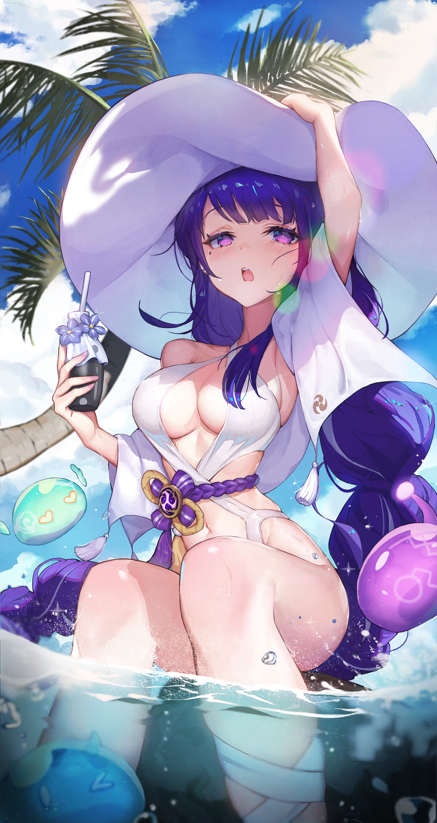 This is a pixiv picture whose title is 雷電将軍.