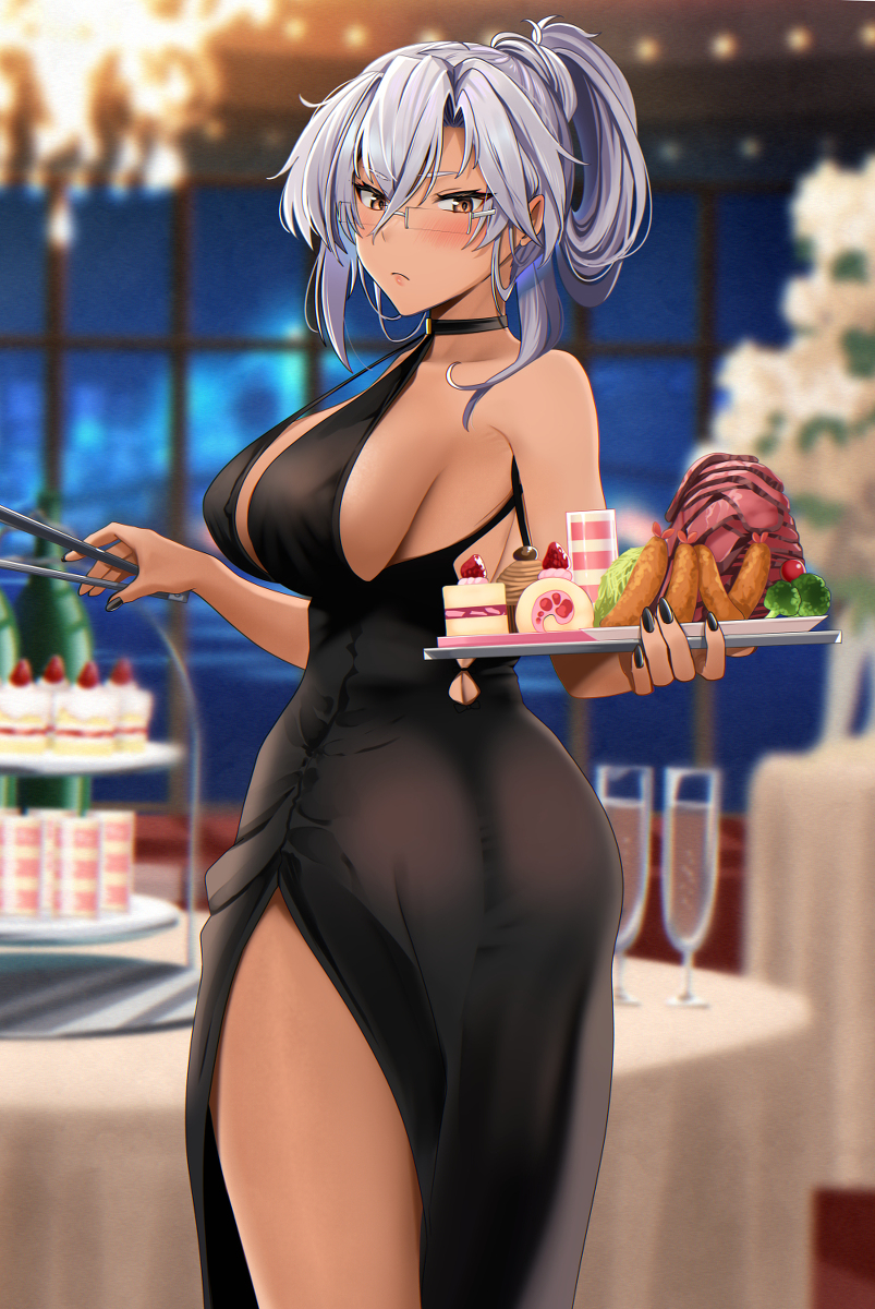 This is a pixiv picture whose title is パーティでがっつりめし.