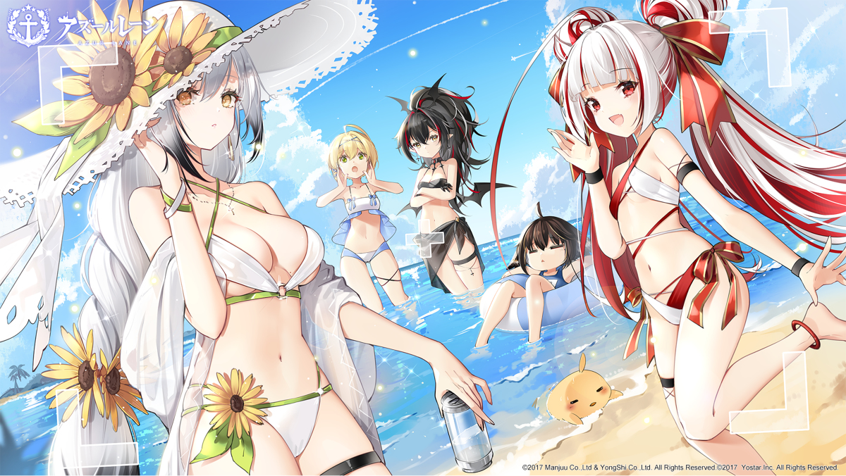 This is a pixiv picture whose title is —アズールレーン5周年賀—.