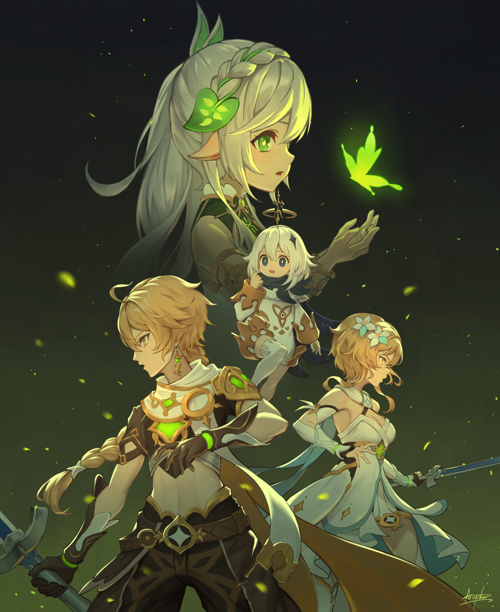 This is a pixiv picture whose title is “夢境”.