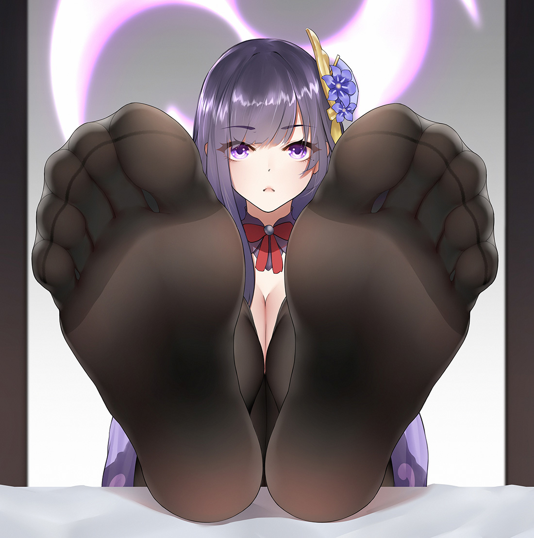 This is a pixiv picture whose title is 雷电将军.