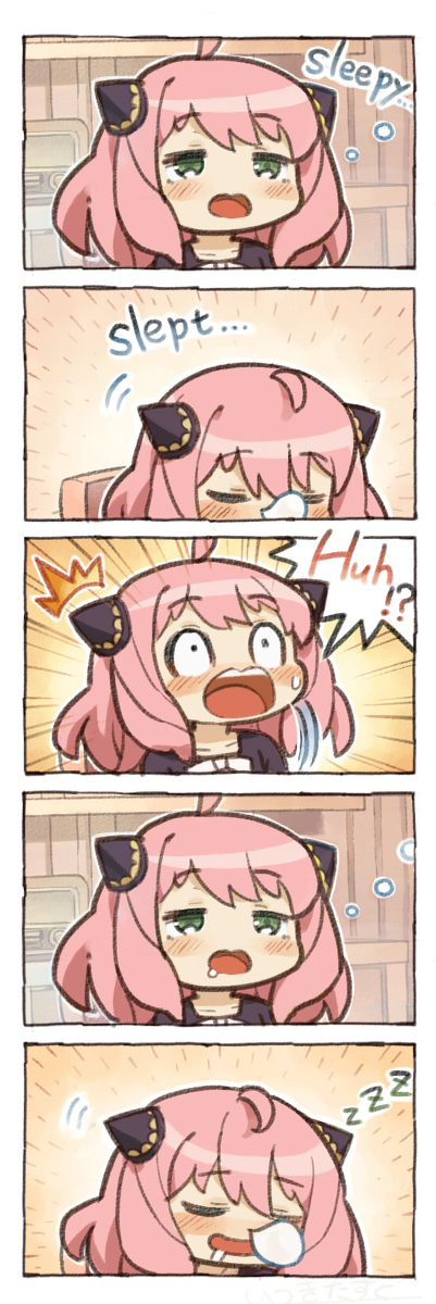 This is a pixiv picture whose title is Sleepy Anya.