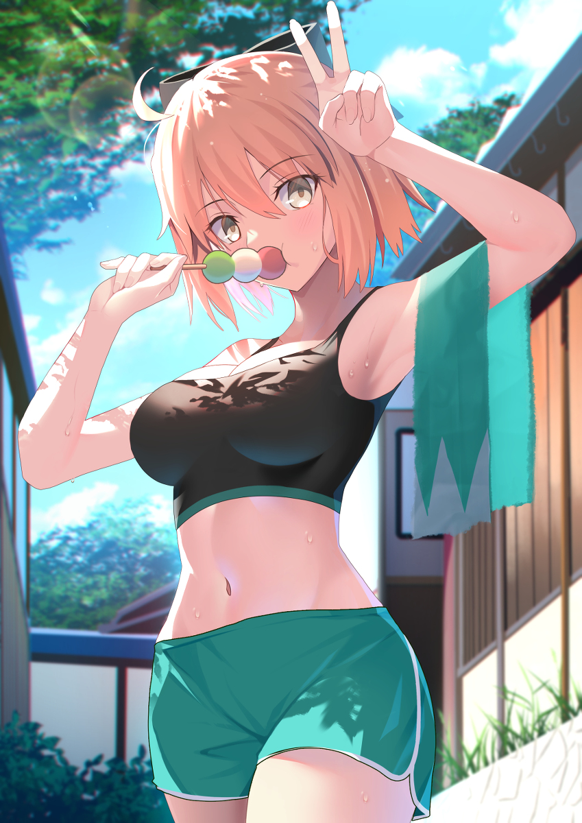 This is a pixiv picture whose title is 沖田さん！.