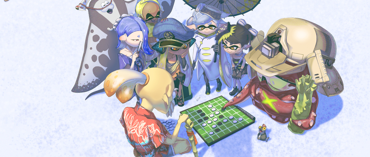 This is a pixiv picture whose title is ナワバリバトル.