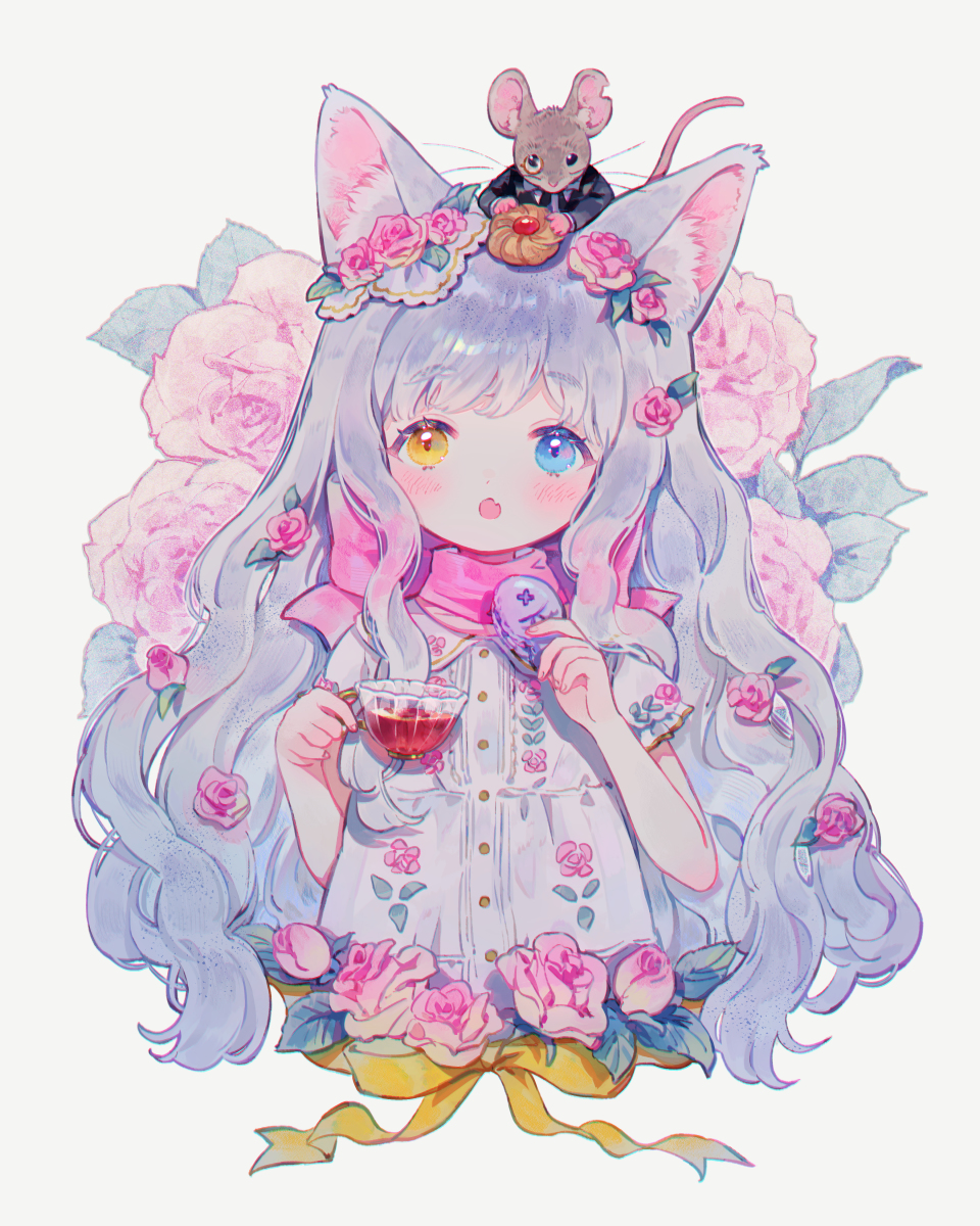 This is a pixiv picture whose title is ねこのお嬢様.