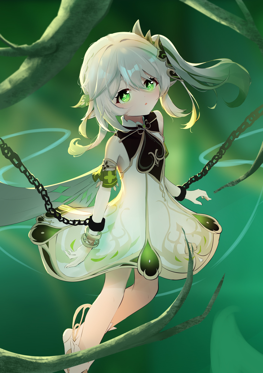 This is a pixiv picture whose title is 日绘，Nahida.